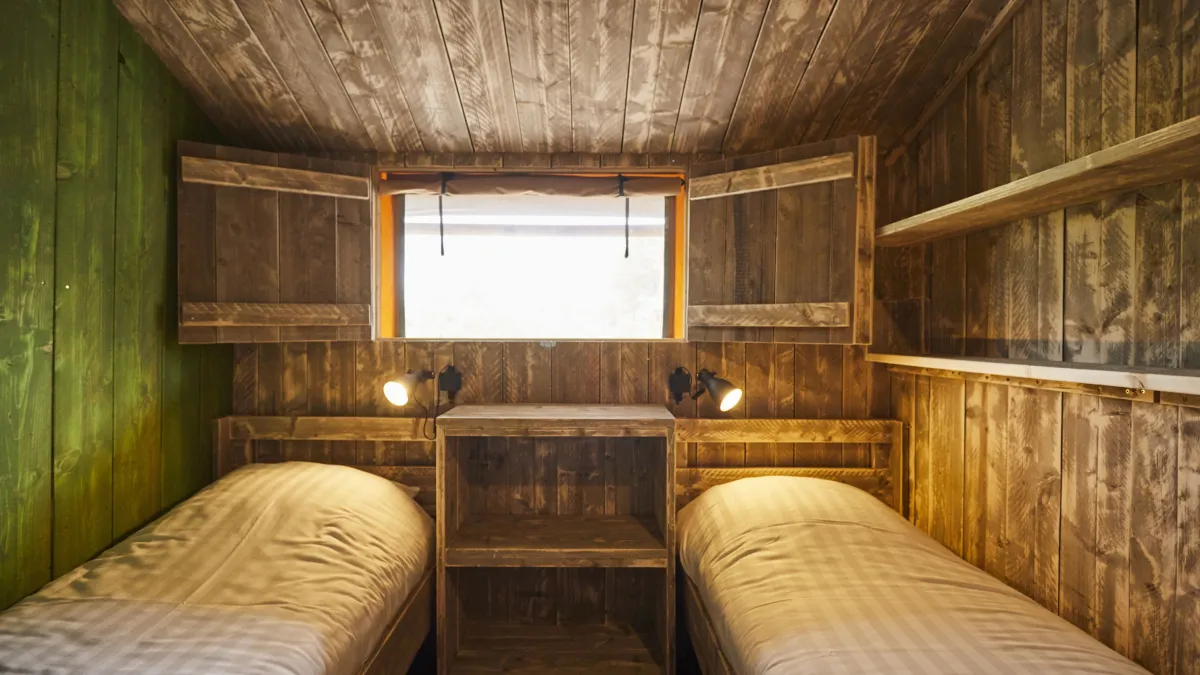 Ter Spegelt 2 persoons slaapkamer losse bedden Fun Lodge HR