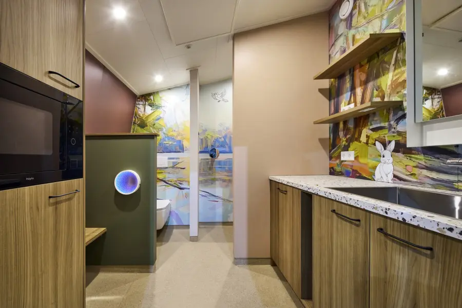 Interieur nieuwe kinder prive sanitair plus kampeerplaatsen