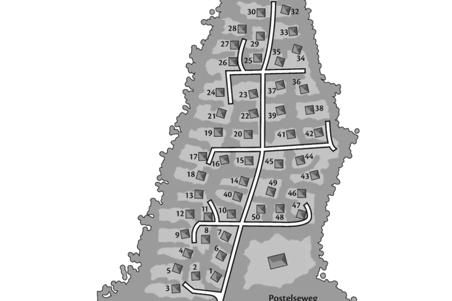 Plattegrond bungalowpark juist